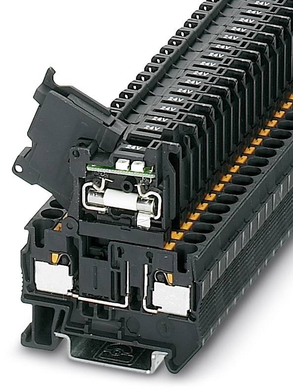 Phoenix Contact 3211903 Sicherungsreihenklemme 6.2 mm Schnellanschluss Schwarz 50 St.