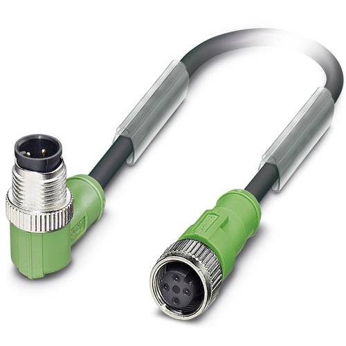 Thumbnail - Phoenix Contact 1668603 Sensor-/Aktor-Steckverbinder, konfektioniert M12 Stecker, gewinkelt, Buchse, gerade 0.60 m Polza...