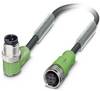 Phoenix Contact 1668603 Sensor-/Aktor-Steckverbinder, konfektioniert M12 Stecker, gewinkelt, Buchse, gerade 0.60 m Polzahl Sensoren: 4 1 St.