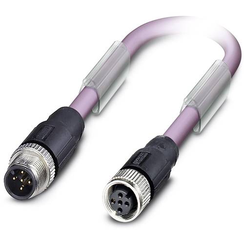 Thumbnail - Phoenix Contact 1507560 Sensor-/Aktor-Datensteckverbinder, konfektioniert M12 Stecker, gerade, Buchse, gerade 5.00 m Pol...