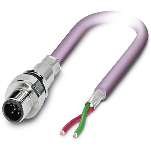 Phoenix Contact 1525571 Sensor-/Aktor-Einbausteckverbinder M12 Stecker, Einbau 5.00 m Polzahl Sensoren: 2 1 St.
