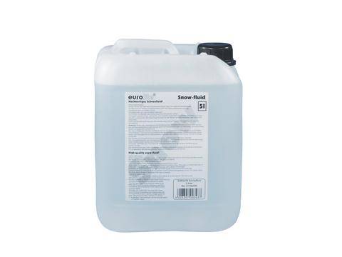 Ein 5-Liter-Kanister mit 'Snow-Fluid' von der Marke euro. Verwendet für Schneemaschinen, um künstlichen Schnee zu erzeugen.
