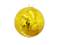 Goldene Discokugel, die im Raum hängt und Licht reflektiert. Sie verleiht eine festliche und glamouröse Atmosphäre.