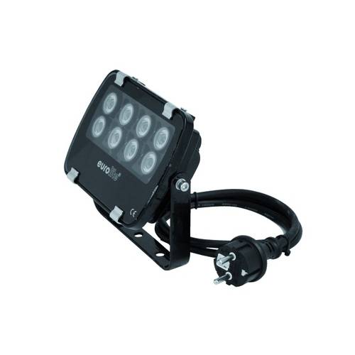 Eurolite LED IP-FL-8 3000 K 30° LED-PAR-Scheinwerfer Anzahl LEDs (Details): 8 x 1 W Schwarz