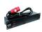 Ein schwarzes Rack-Mount-PDU-Gerät mit einem roten Starkstromanschluss und drei beleuchteten Kontrollleuchten 'L1', 'L2', 'L3'.