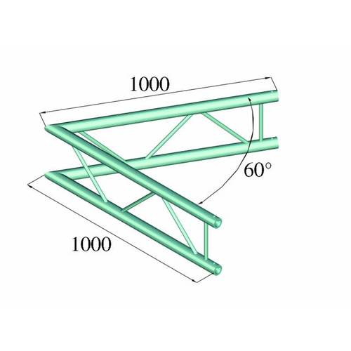 Alutruss BILOCK BQ2-PAC20V 2-Punkt Traverse Ecke 60 °