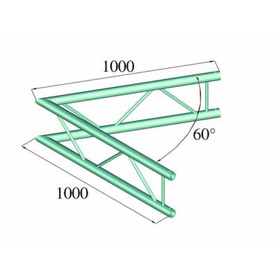 Alutruss BILOCK BQ2-PAC20V 2-Punkt Traverse Ecke 60 ° 