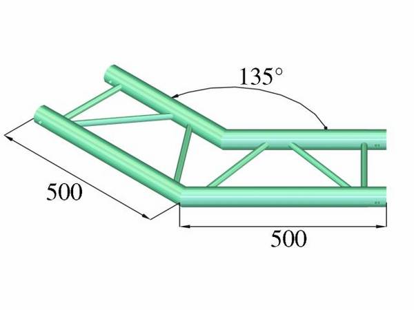 Alutruss BILOCK BQ2-PAC23H 2-Punkt Traverse Ecke 135 °