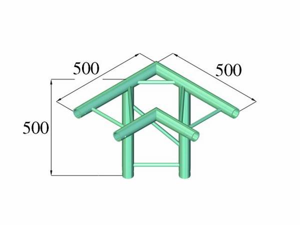 Alutruss BILOCK BQ2-PAL31H 2-Punkt Traverse 3-Weg-Ecke 90 °