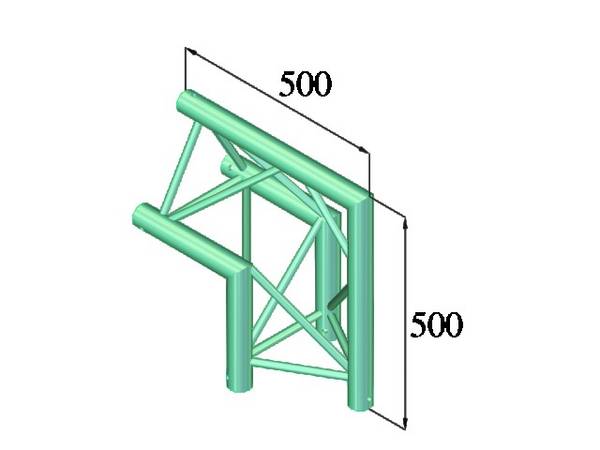 Alutruss TRILOCK 6082AC-24 3-Punkt Traverse Ecke 90 °