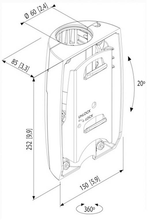 Vogels Single Dreh-/Neigemodul silber PFA9001 si-5