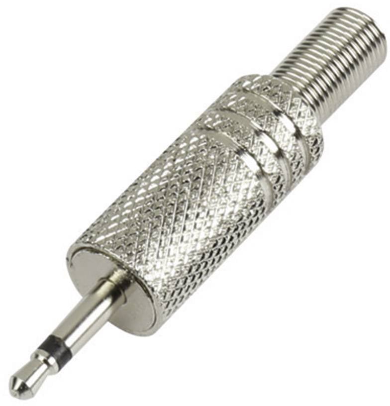 TRU COMPONENTS Klinken-Steckverbinder 2.5 mm Stecker, gerade Polzahl: 2 Mono Silber