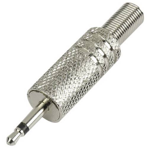 TRU COMPONENTS 595186 Klinken-Steckverbinder 2.5 mm Stecker, gerade Polzahl: 2 Mono Silber 1 St.