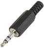 TRU COMPONENTS 595194 Klinken-Steckverbinder 3.5 mm Stecker, gerade Polzahl: 3 Stereo Schwarz 1 St.
