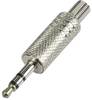 TRU COMPONENTS 595197 Klinken-Steckverbinder 3.5 mm Stecker, gerade Polzahl: 3 Stereo Silber 1 St.