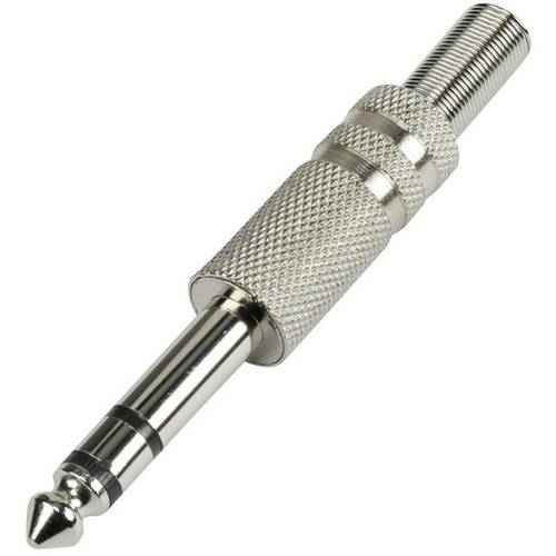 TRU COMPONENTS 595203 Klinken-Steckverbinder 6.35 mm Stecker, gerade Polzahl: 3 Stereo Silber 1 St.