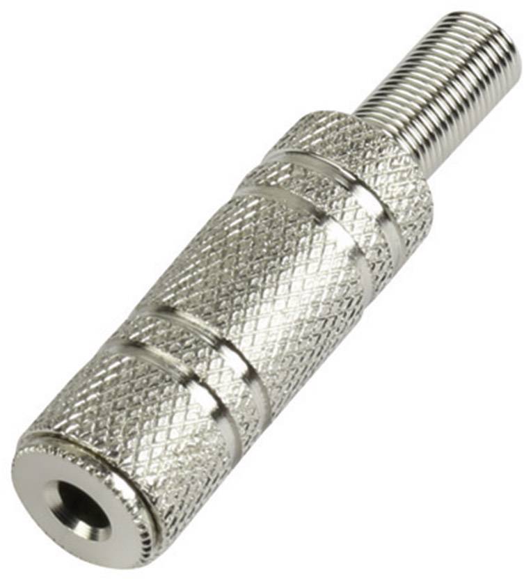 TRU COMPONENTS Klinken-Steckverbinder 3.5 mm Buchse, gerade Polzahl: 2 Mono Silber 1 St.