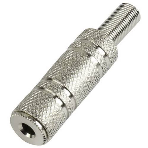 TRU COMPONENTS 595215 Klinken-Steckverbinder 3.5 mm Buchse, gerade Polzahl: 2 Mono Silber 1 St.