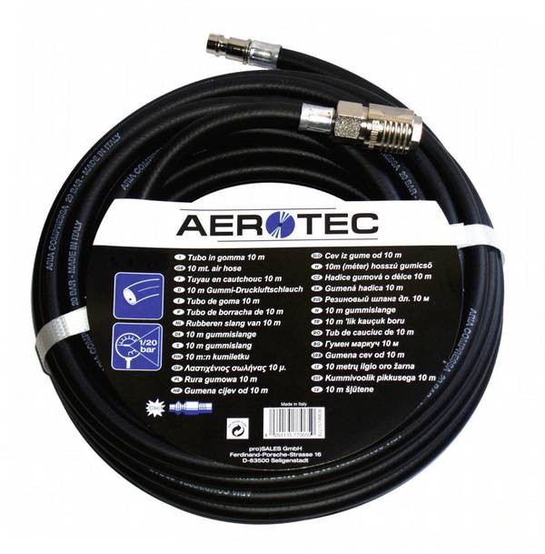 Aerotec Persluchtslang binnen-d. 9 mm lengte 20 m koppeling DN 7,2 AEROTEC Druckluft-Schlauch 20 m 20 bar