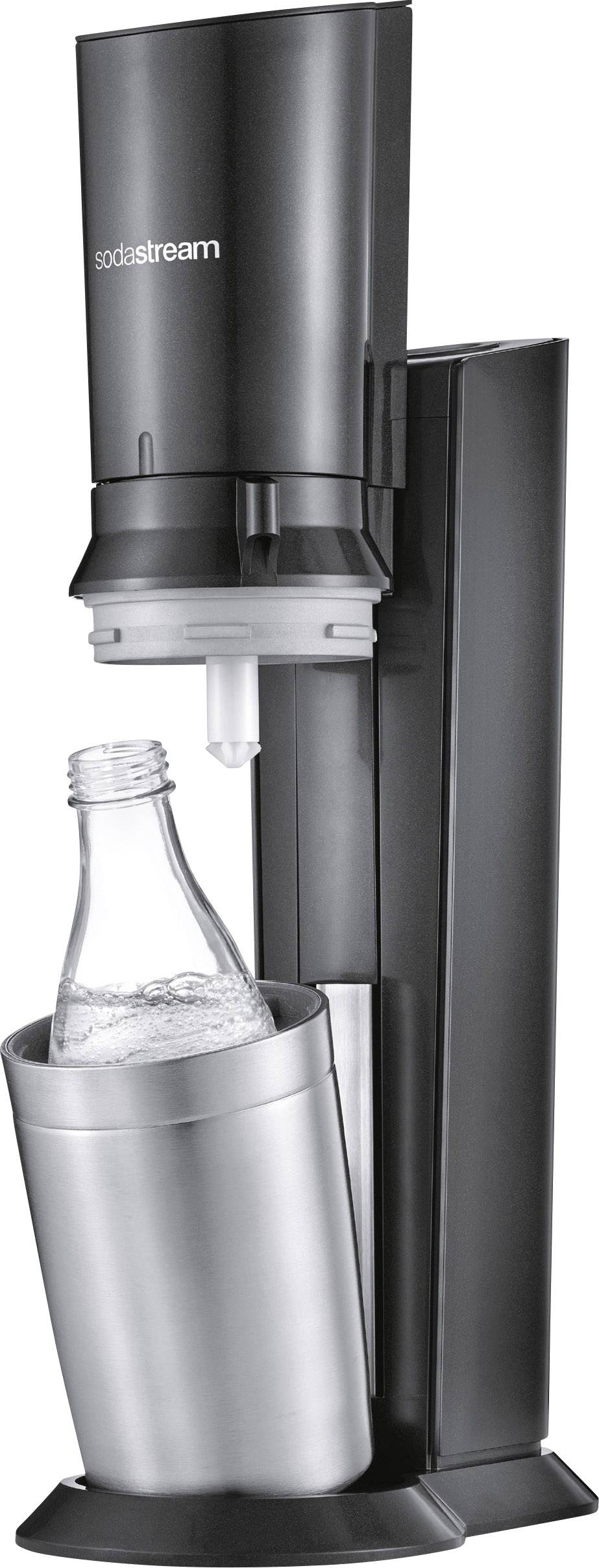 Sodastream Wassersprudler Crystal 2.0 Schwarz, Silber Grundgerät, inkl. 1 Glaskaraffe, und 1 CO2-Zylinder-1