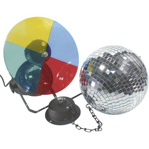 Eurolite 50101855 Halogen Discokugel-Set mit Motor, mit Farbwechselscheibe 20 cm