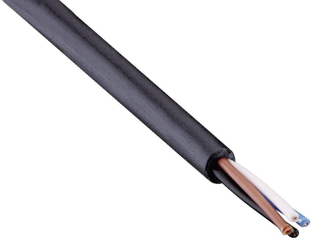 Nahaufnahme eines schwarzen elektrischen Kabels mit sichtbaren Kupferdrähten am Ende.