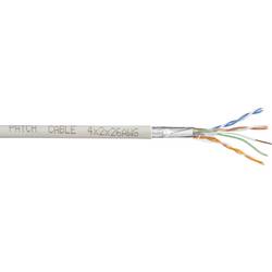 Sieťový kábel ethernetový CAT 6 TRU COMPONENTS CAT 6/CCA, F/UTP, 4 x 2 x 0.27 mm², biela, 100 m
