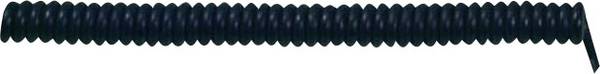 LAPP 73222339 Spiralkabel X05VVH8-F 500 mm / 1500 mm 3 G 0.75 mm² + 3 G 0.75 mm² Schwarz 1 St.