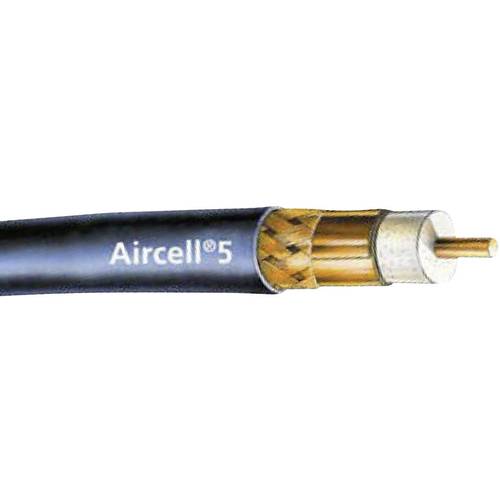 SSB Electronic 6055 Koaxialkabel Außen-Durchmesser: 5 mm AIRCELL 5 50 Ω 85 dB Schwarz Meterware