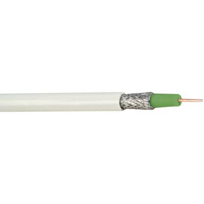 Hama 86684 Koaxialkabel Außen-Durchmesser: 6.90 mm  75 Ω 100 dB Weiß, Grün Meterware