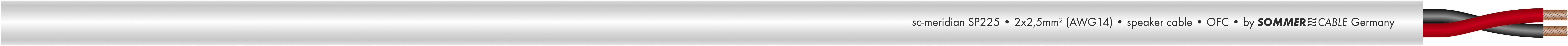 Sommer Cable 425-0050 Lautsprecherkabel 2 x 2.5 mm² Weiß Meterware