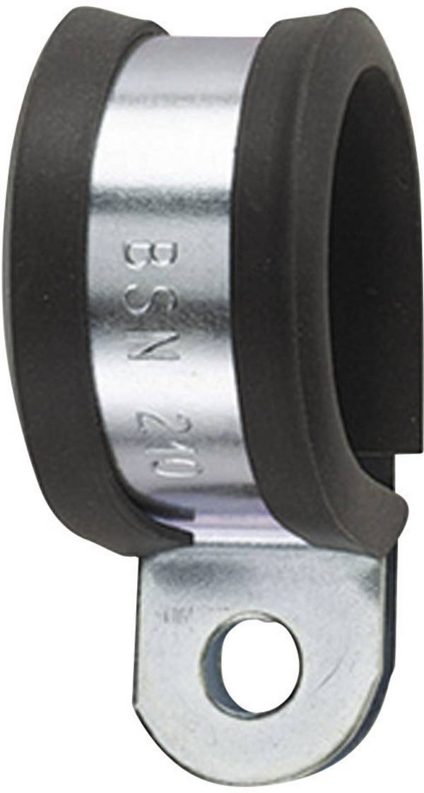HellermannTyton AFCS12 Befestigungsschelle schraubbar 166-50601 Bündel-Ø-Bereich 12 mm (max) mit Chloropren-Schutzprofil Metall, Schwarz 1 St.