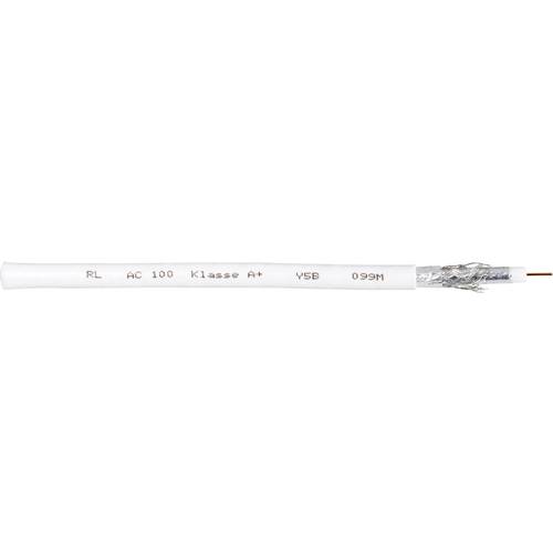 Interkabel AC 100-25 Koaxialkabel Außen-Durchmesser: 6.90 mm 75 Ω 120 dB Weiß 25 m