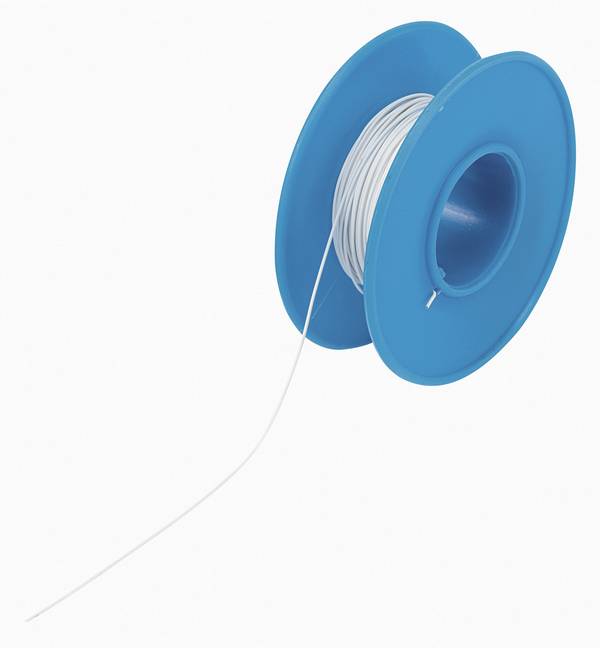 TRU COMPONENTS 1566847 Wickeldraht Wire Wrap 1 x 0.13 mm² Weiß 15 m