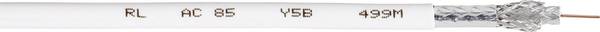 Interkabel AC 85-1 Koaxialkabel Außen-Durchmesser: 5 mm 75 Ω 105 dB Weiß Meterware