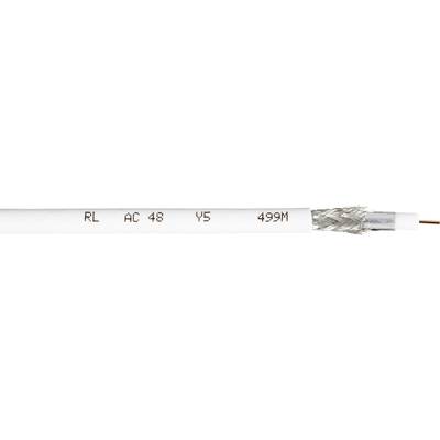 Interkabel AC 48-1 Koaxialkabel Außen-Durchmesser: 6.90 mm  75 Ω 100 dB Weiß Meterware