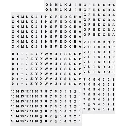 TRU COMPONENTS 1565168 Bedruckte Klebemarker Aufdruck A - Z, +, -, 0 - 15 606616