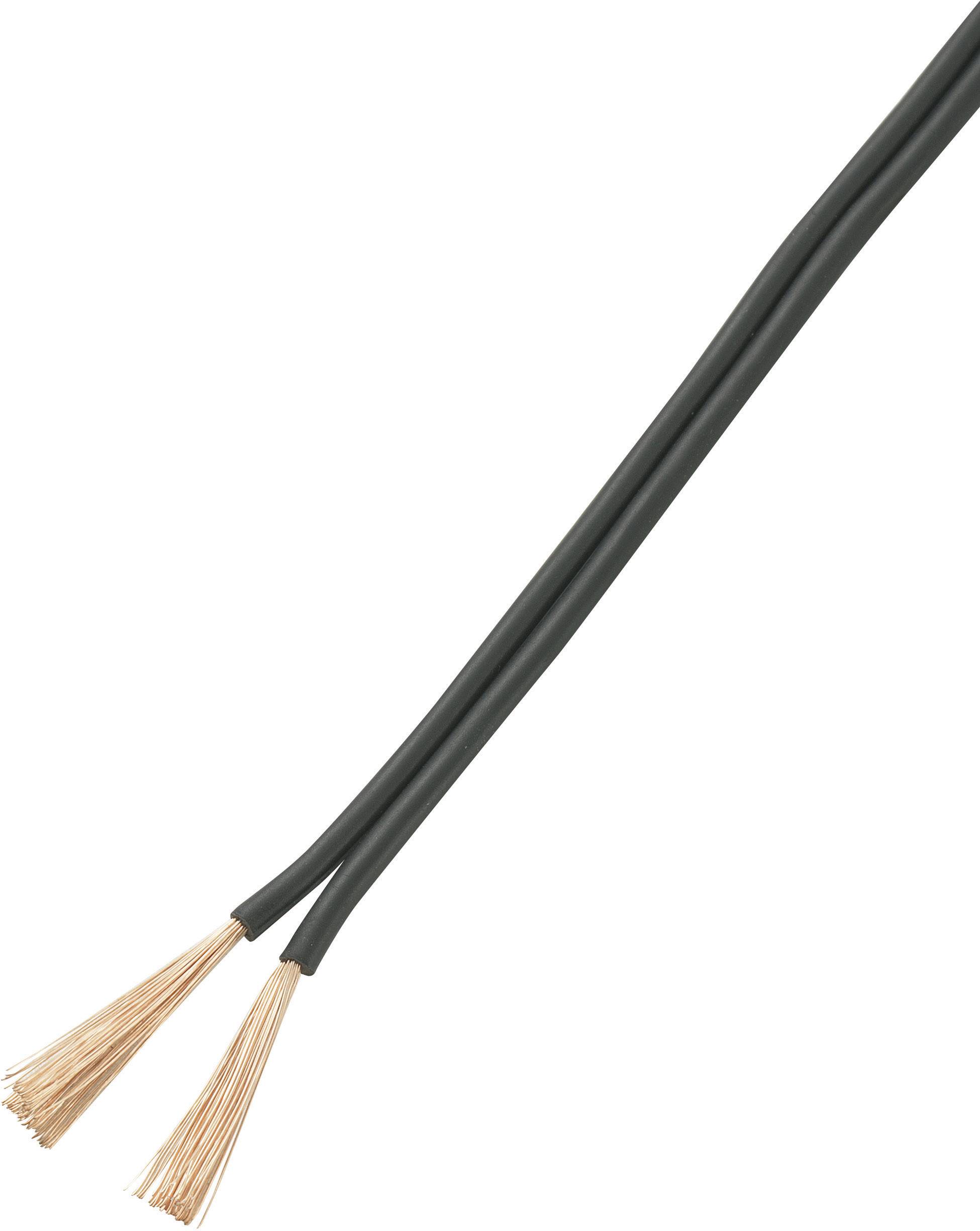 TRU COMPONENTS 1570679 Tråd 2 x 0.75 mm² Sort 50 m