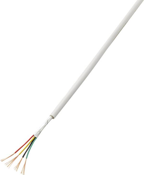 TRU COMPONENTS 1572762 Alarmkabel LiYY 2 x 0.22 mm² Weiß 50 m