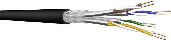 DRAKA 1001087-00100RW Netzwerkkabel CAT 7 S/FTP 4 x 2 x 0.25 mm² Schwarz Meterware