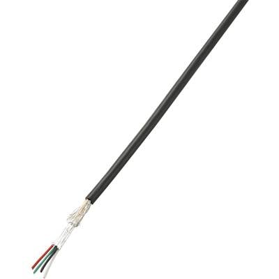 TRU COMPONENTS 1567123 USB-Kabel  4 x 0.08 mm² Schwarz 10 m