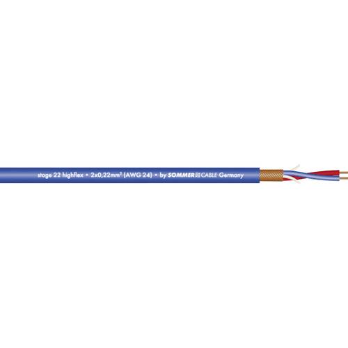 Sommer Cable 200-0002 Mikrofonkabel 2 x 0.22 mm² Blau Meterware