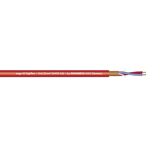 Sommer Cable 200-0003 Mikrofonkabel 2 x 0.22 mm² Rot Meterware
