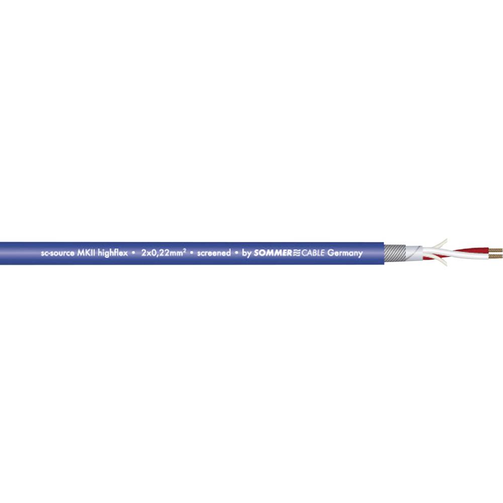 2 x 0.25 mm² Blauw Sommer Cable 200-0102 Per meter