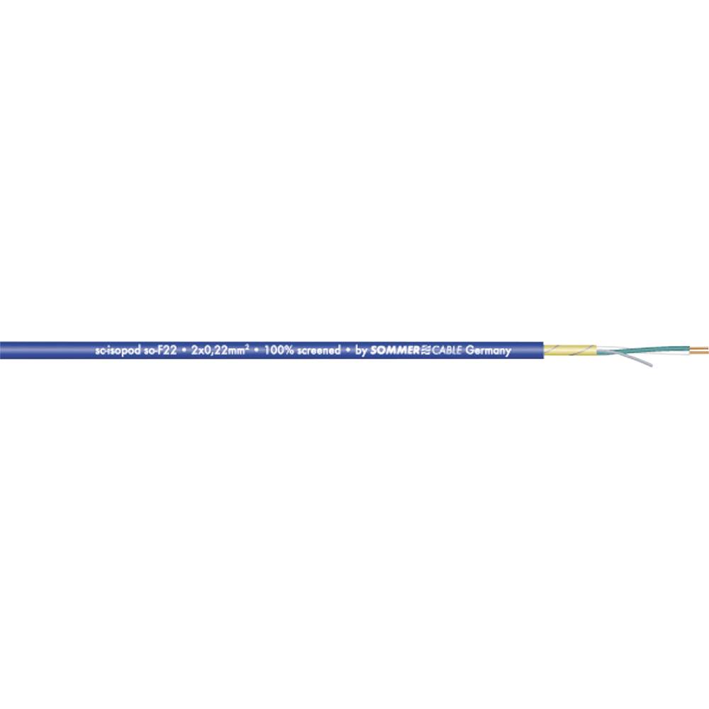 2 x 0.22 mm² Blauw Sommer Cable 200-0402 Per meter