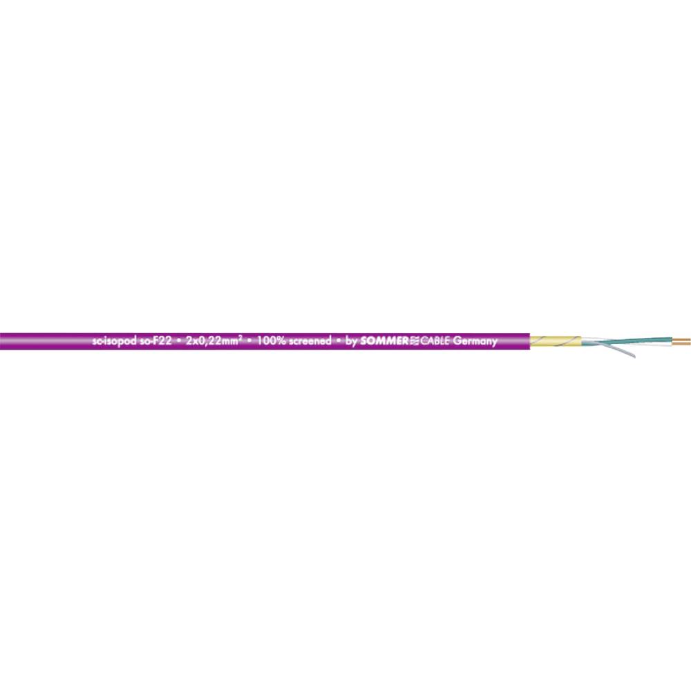 2 x 0.22 mm² Violet Sommer Cable 200-0408 Per meter