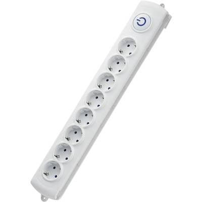 GAO EMP308K Steckdosenleiste mit Schalter 8fach Weiß Schutzkontakt 1 St.