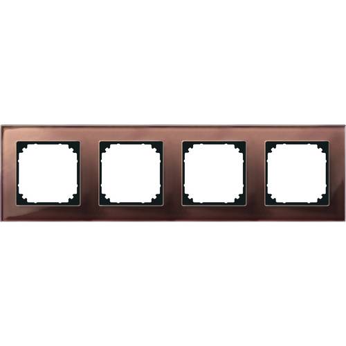 Merten 4fach Rahmen Abdeckung System M, M-Plan Braun 489415 1 St.