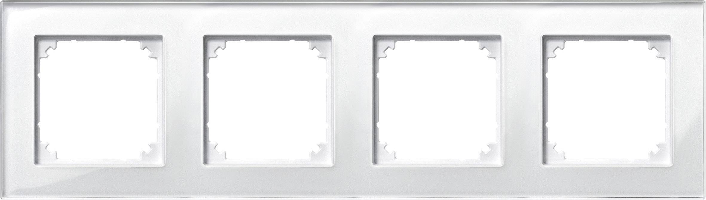 Thumbnail - Merten 4fach Rahmen Abdeckung System M, M-Plan Weiß 489419 1 St.