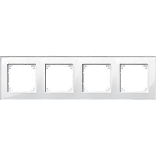 Thumbnail - Merten 4fach Rahmen Abdeckung System M, M-Plan Weiß 489419 1 St.